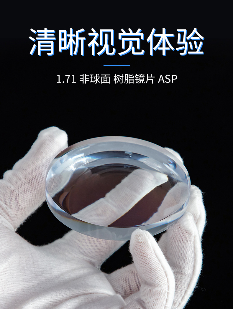 71非球面轻薄镜片树脂近视散光常规光度眼镜片发水膜易清洁镜片