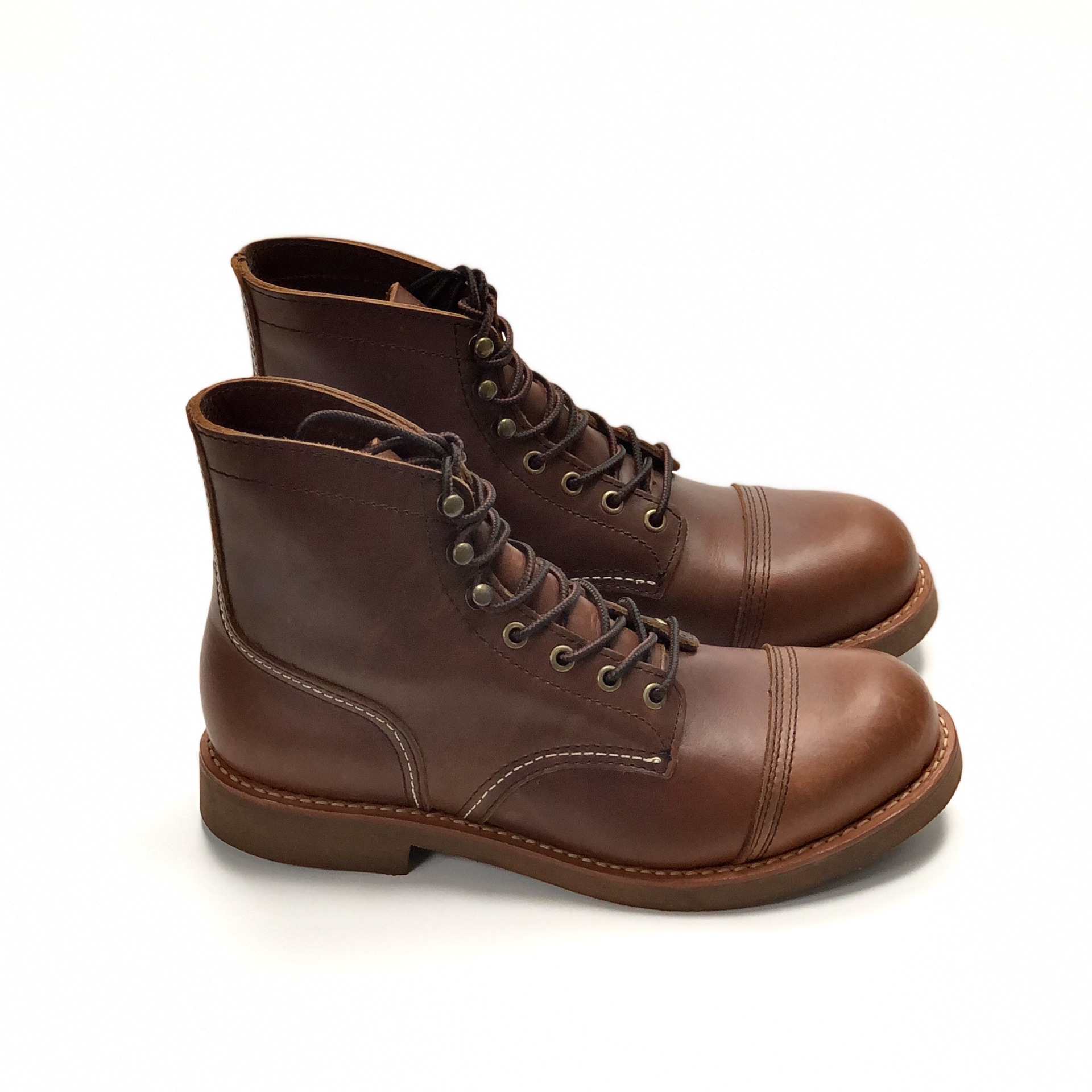 复古875真皮马丁靴固特异工装靴8111油鞣皮牛皮男靴高帮工装鞋男