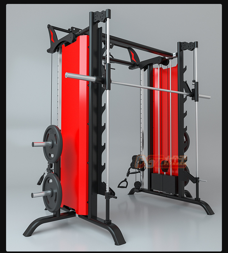 商用史密斯小飞鸟龙门架综合训练自由深蹲引体向上健身房专用器械