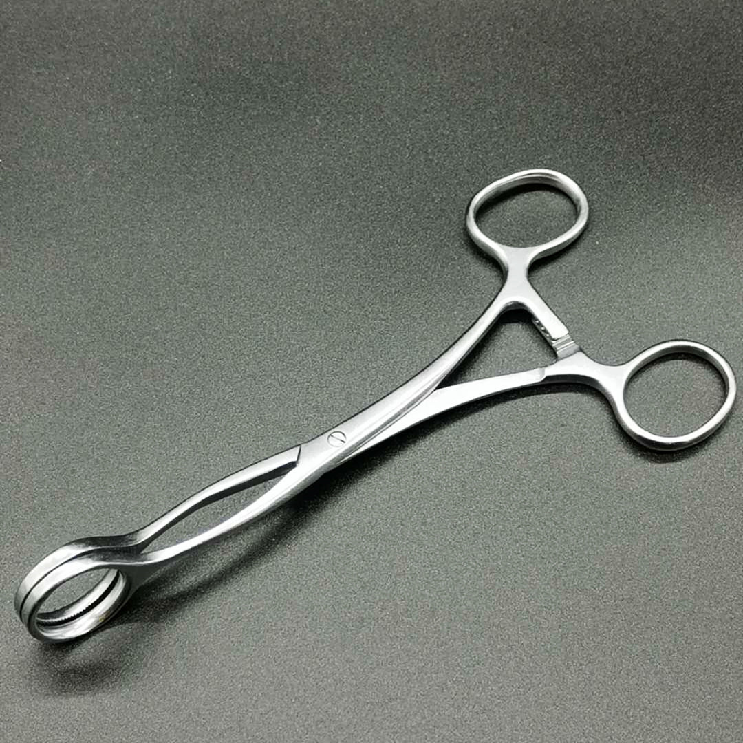 不锈钢医用舌钳拉舌钳口腔科检舌钳牙科钳子17cm口腔科器械医院用