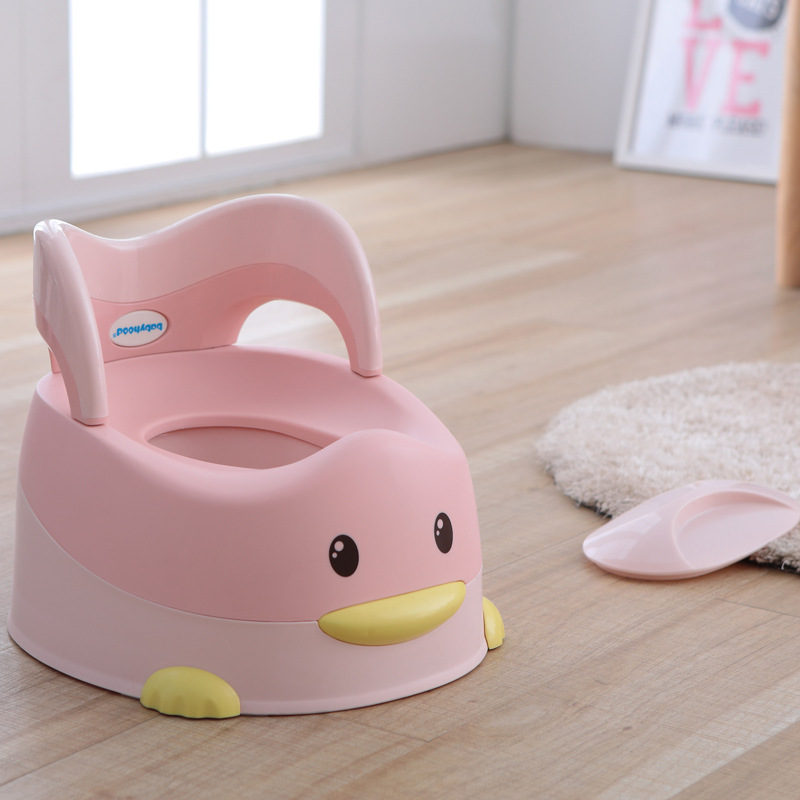 男女宝宝便盆婴幼儿马桶小孩子尿盆塑料坐便器卡通淘气鸭造型马桶