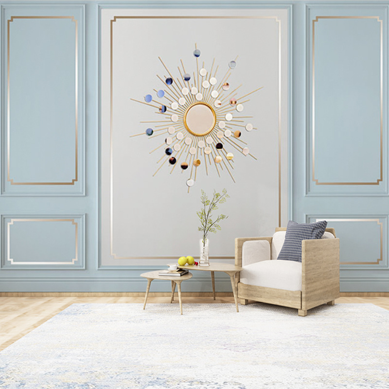 3d网红直播间拍照前台背景墙客厅沙发无纺布壁布批发轻奢风壁画