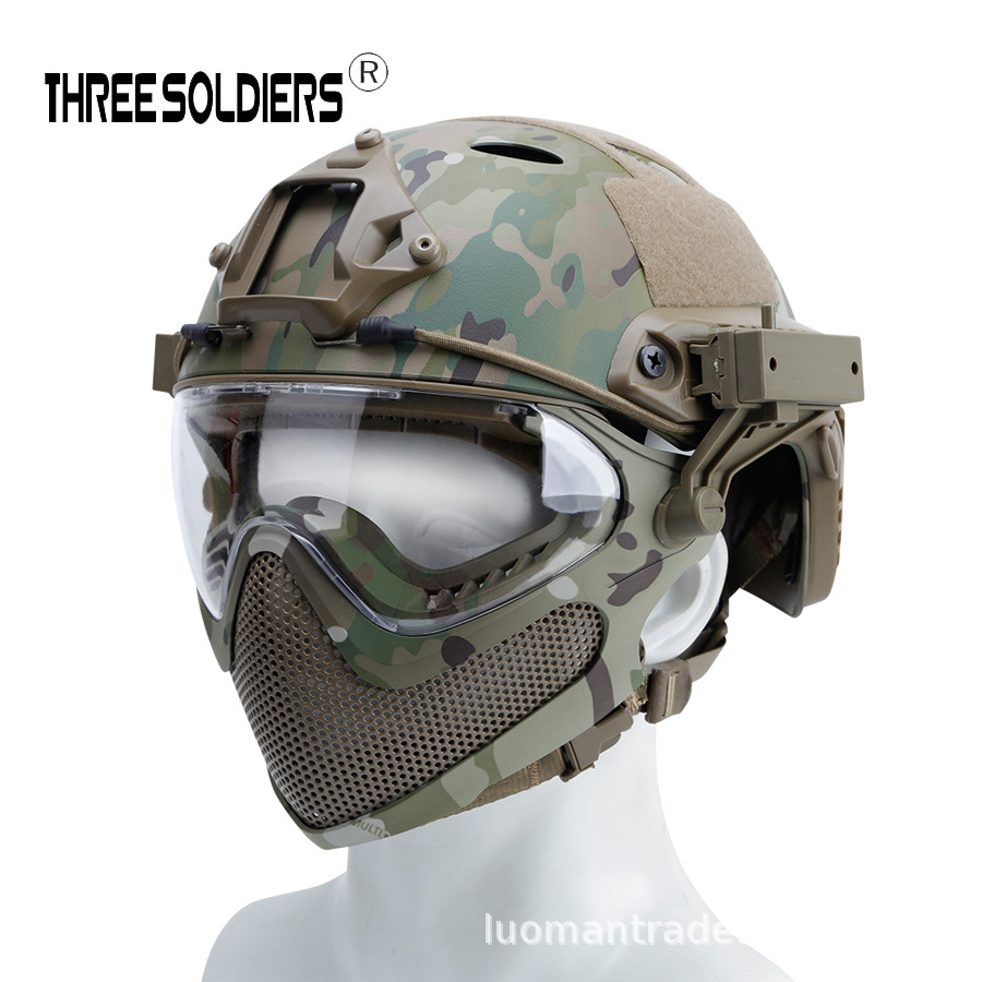 真人cs战术面具头盔一体防护户外骑行防沙面罩个性影视拍照装扮