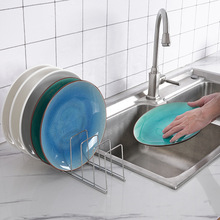 跨境不锈钢厨房置物沥水架碗架 台面碗碟沥水整理收纳碗碟架