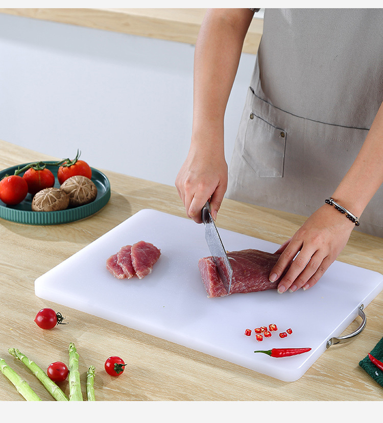 方形便携提手pe塑料菜板多用白色砧板加厚厨房酒店案板切菜板