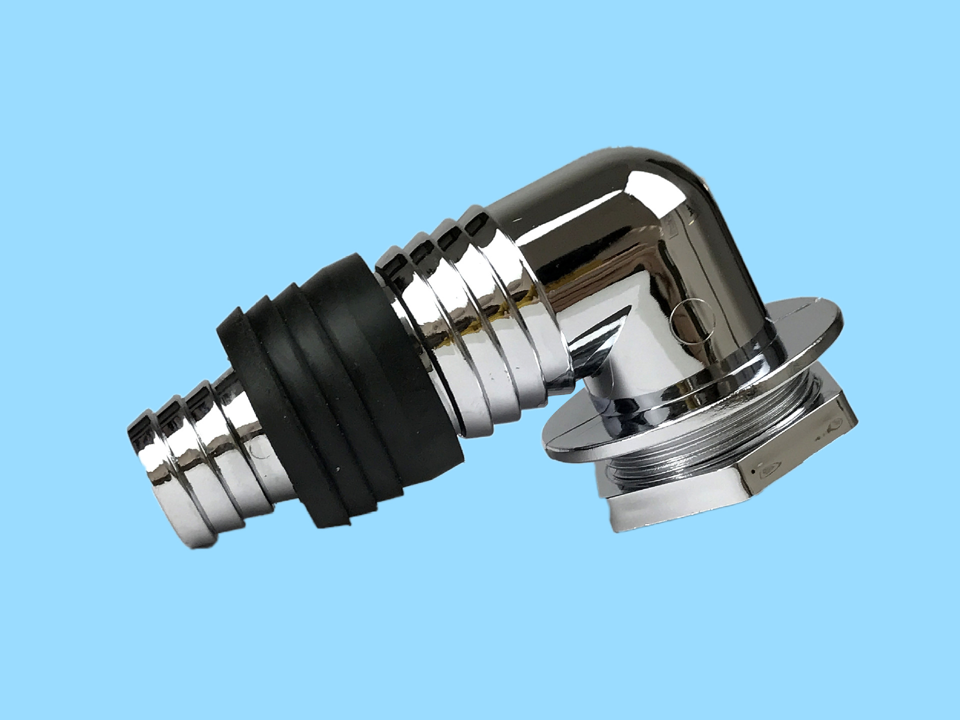 地漏电镀小弯管 两用地漏接头 弯管电镀弯头地漏盖接 排水管接头