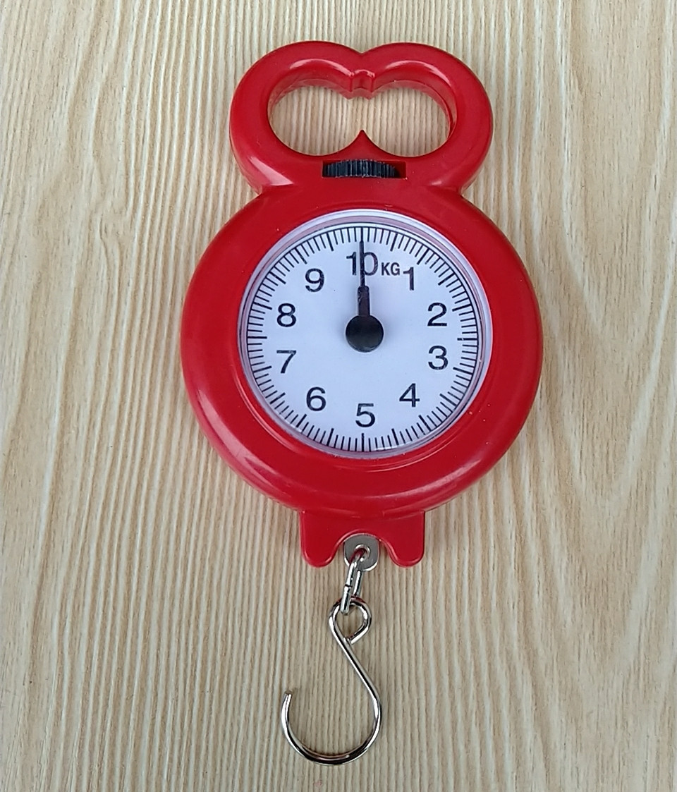 家用便携式手提秤小广告礼品鱼钩称迷你购物弹簧秤10公斤学生秤