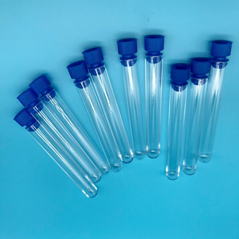 厂销一次性塑料试管 放免试管ps可配塞 透明硬质试管透明定制批发