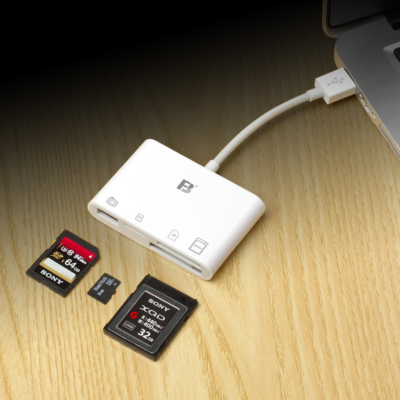 沣标otg32电脑xqd读卡器sd卡/tf卡usb-a电脑存储卡读取usb 3.