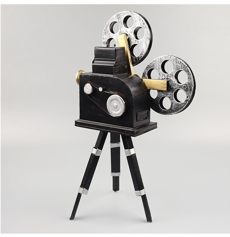 老式放映机模型手工铁艺复古怀旧电影院酒吧拍摄影道具装饰品摆设