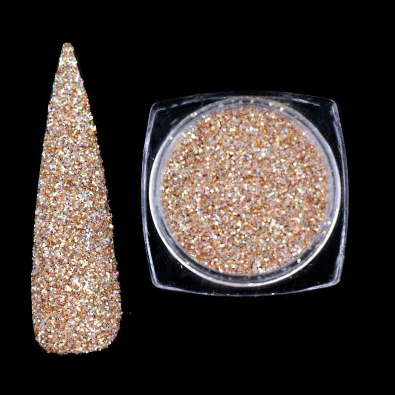 美甲新款网红闪亮碎钻粉美甲饰品闪粉镭射幻彩水晶粉钻石粉 8色