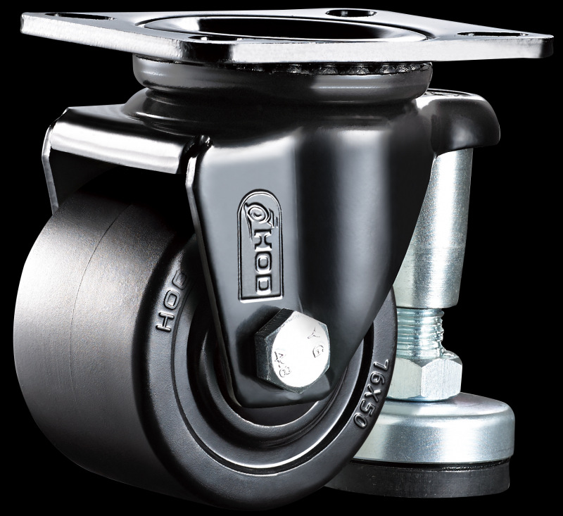 三寸2/3/4寸厚德承重型福马万向低重心尼龙调节脚轮