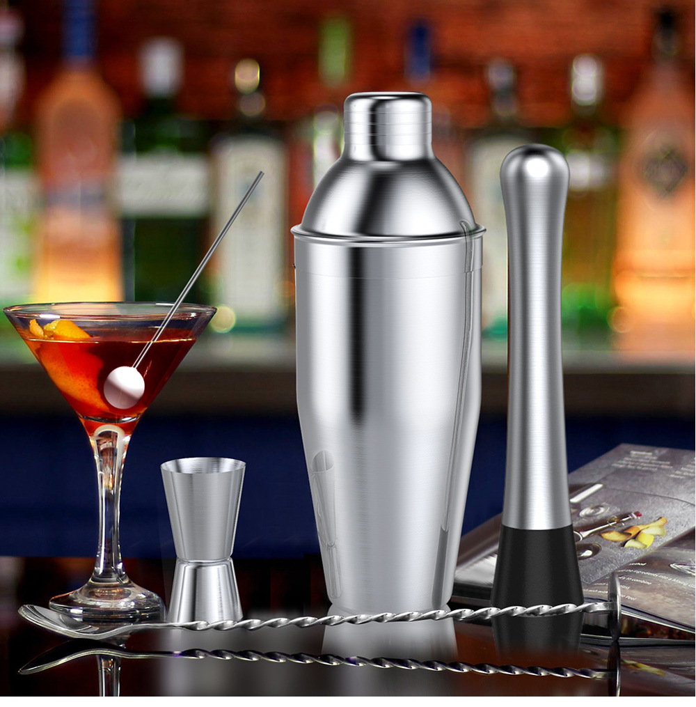 跨境304不锈钢调酒器鸡尾酒调酒工具14件套装现货供应可定制