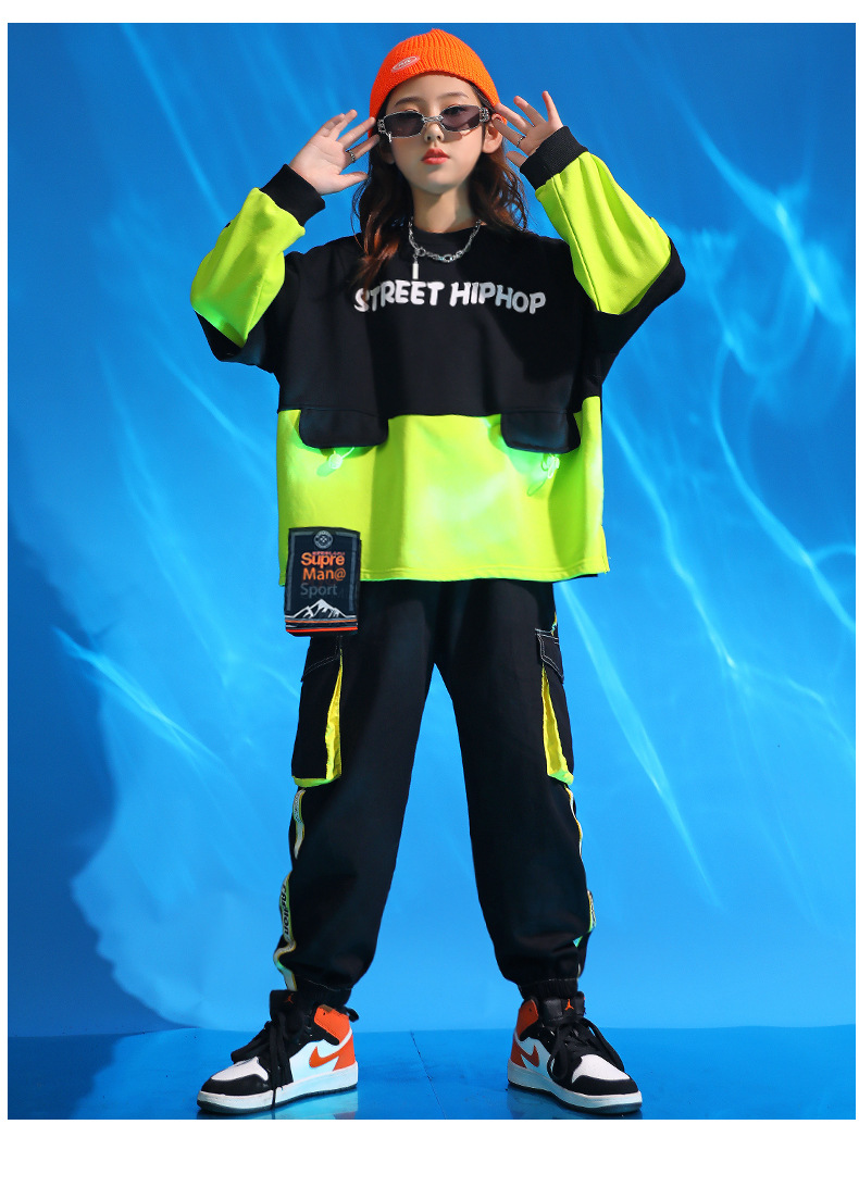 少儿街舞表演衣服定制儿童童装新款bboy演出服hiphop男童街舞潮装