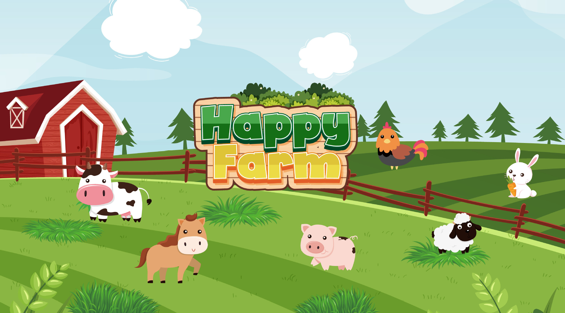 亚马逊热卖 农场动物派对装饰背景布 农场动物主题节日场地布置