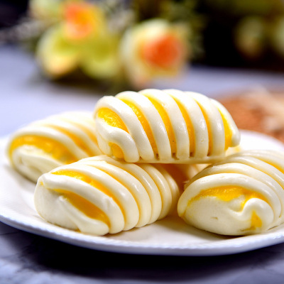 速冻中式米面包点类-华味奶黄千丝卷半成品速冻包点 食堂连锁餐厅超市