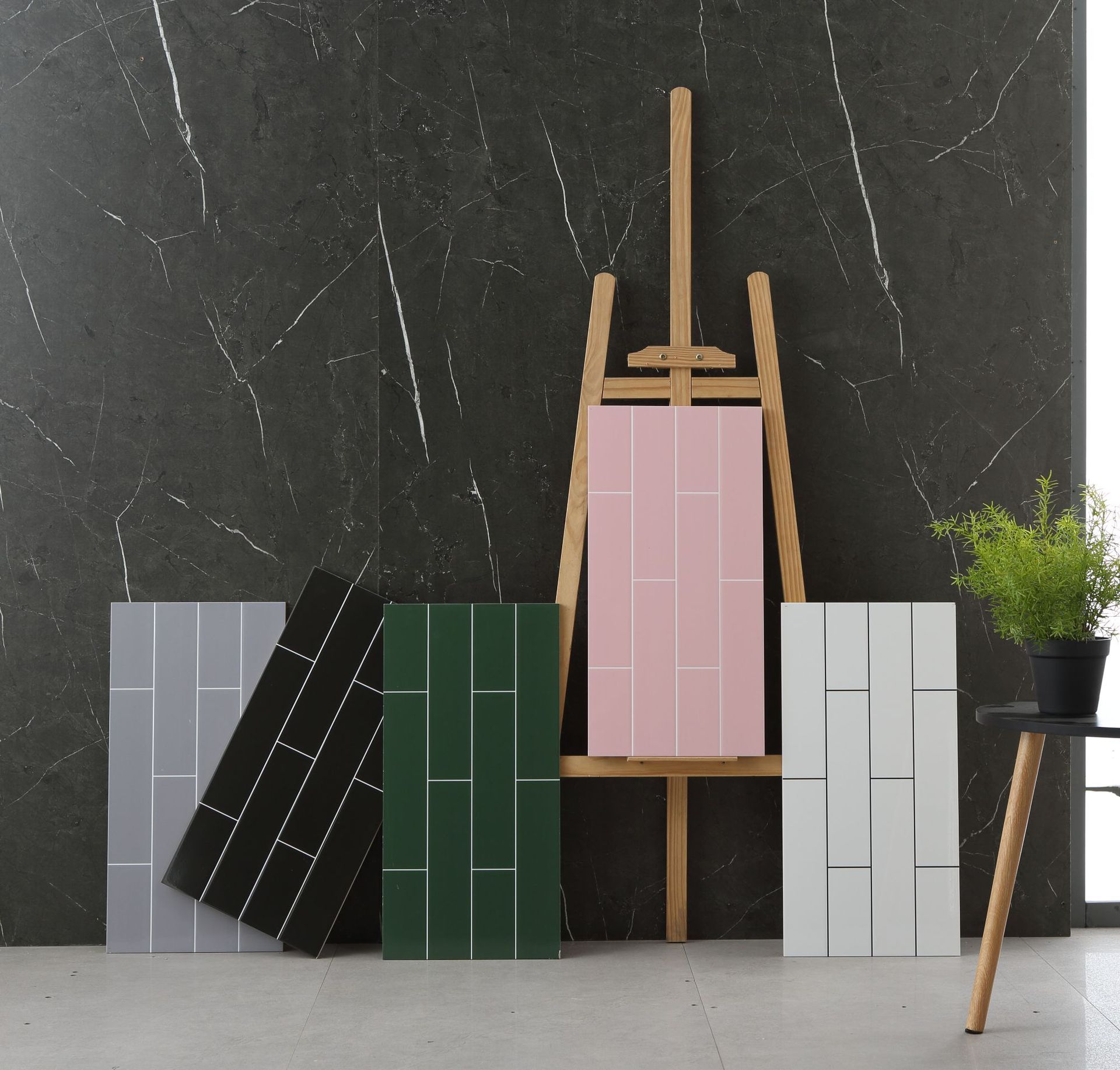 北欧风白色彩色格子砖厨房卫生间卫浴简约网红墙砖300x600面包砖