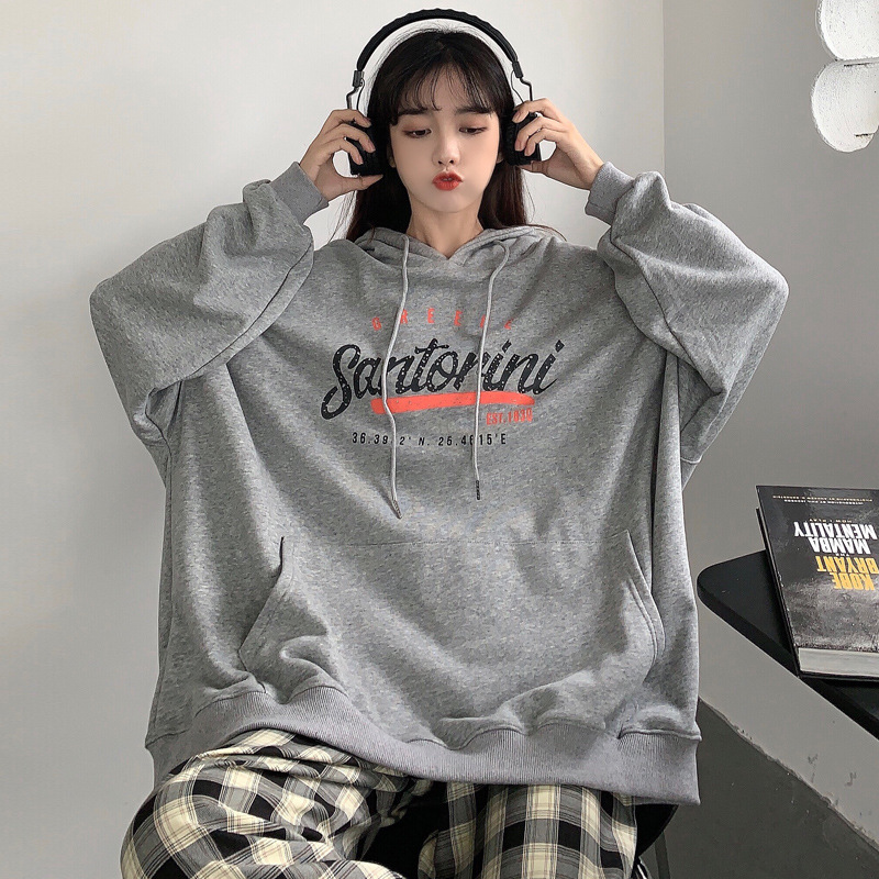 vetiver港风chic卫衣女2020宽松韩版ins慵懒风bf薄款oversize外套