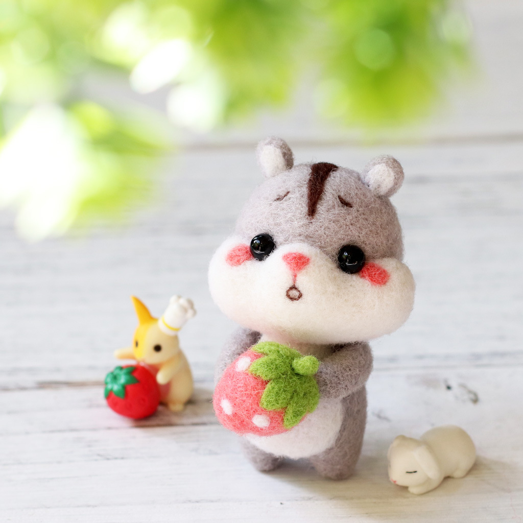 坐,站仓鼠 2020年鼠年吉祥 戳戳乐手工制作diy材料包 英文说明书