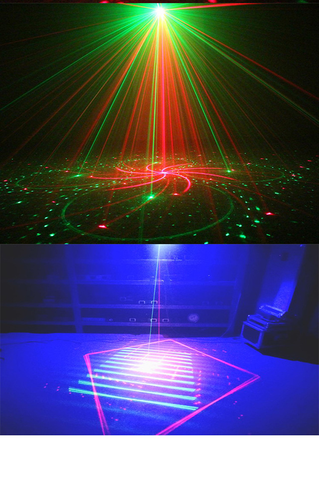 舞台灯5孔激光灯家用旋转彩灯ktv闪光灯酒吧镭射舞厅蹦迪灯爆闪灯