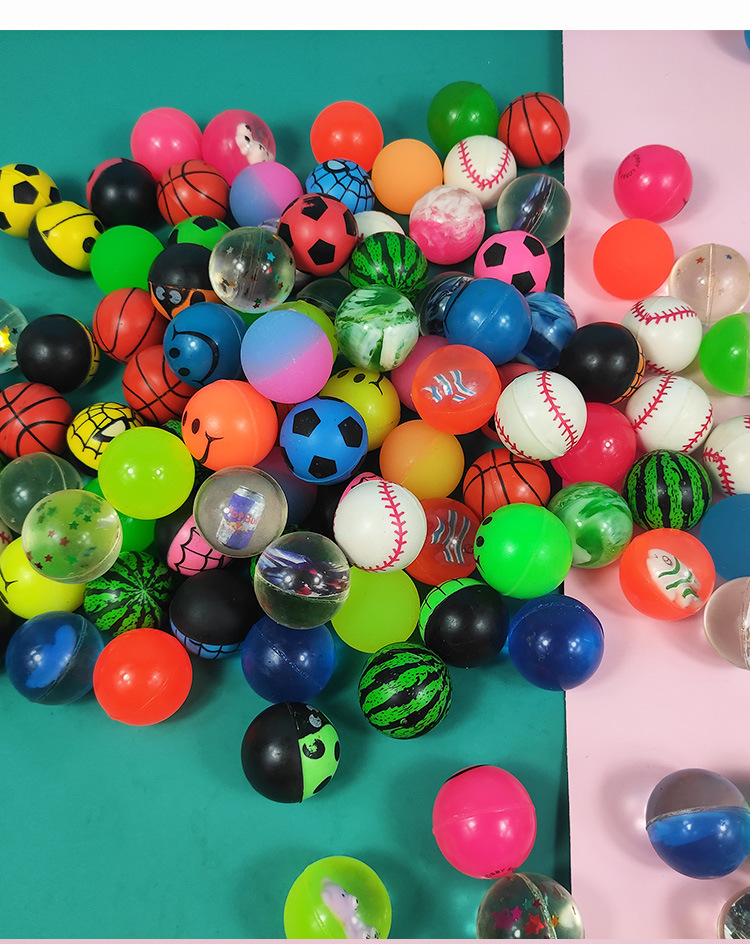 32号橡胶实心弹力球儿童玩具弹跳球跳男孩女蹦蹦球西瓜小篮球小球