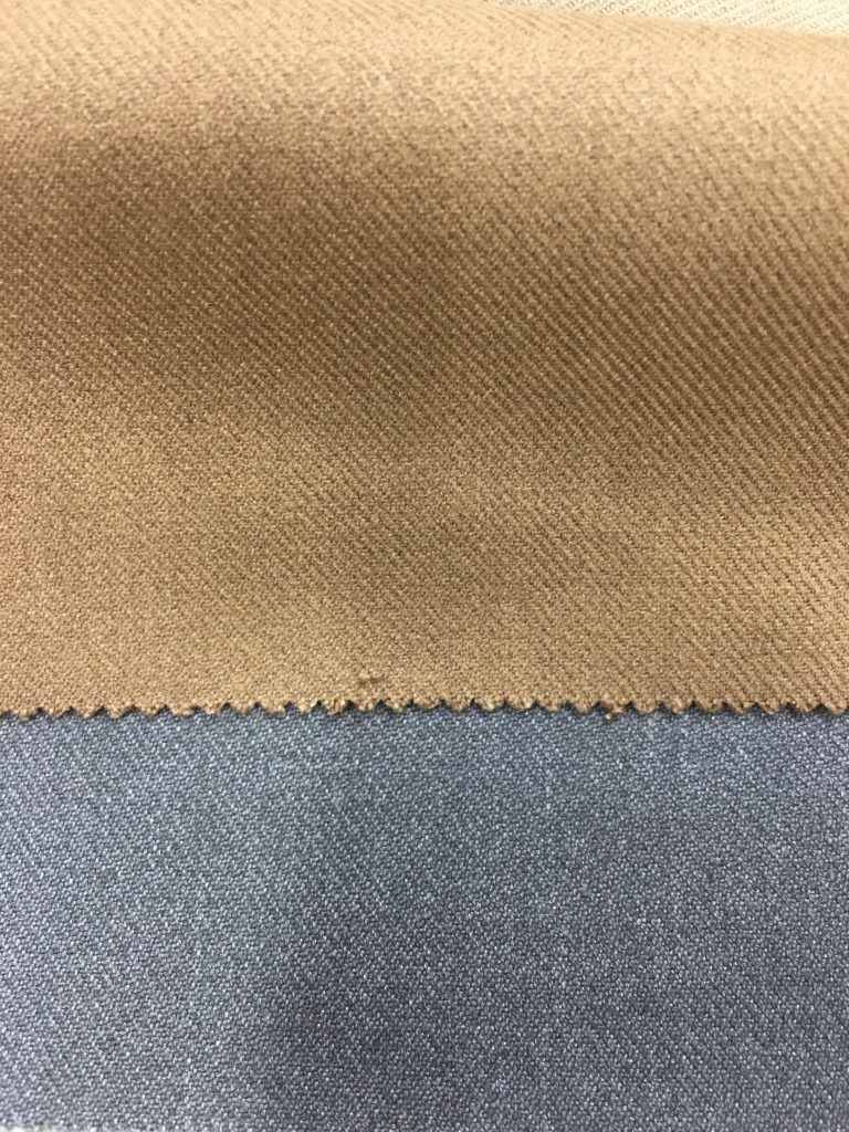 高档双股tr斜纹哔叽仿毛绒面料 450克裤装 西服高档制服时装面料