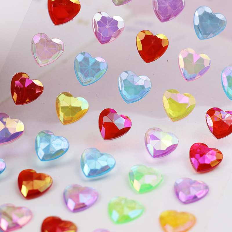 水晶贴纸 韩国 透明立体机壳装饰贴画手工素材儿童女孩装扮宝石贴