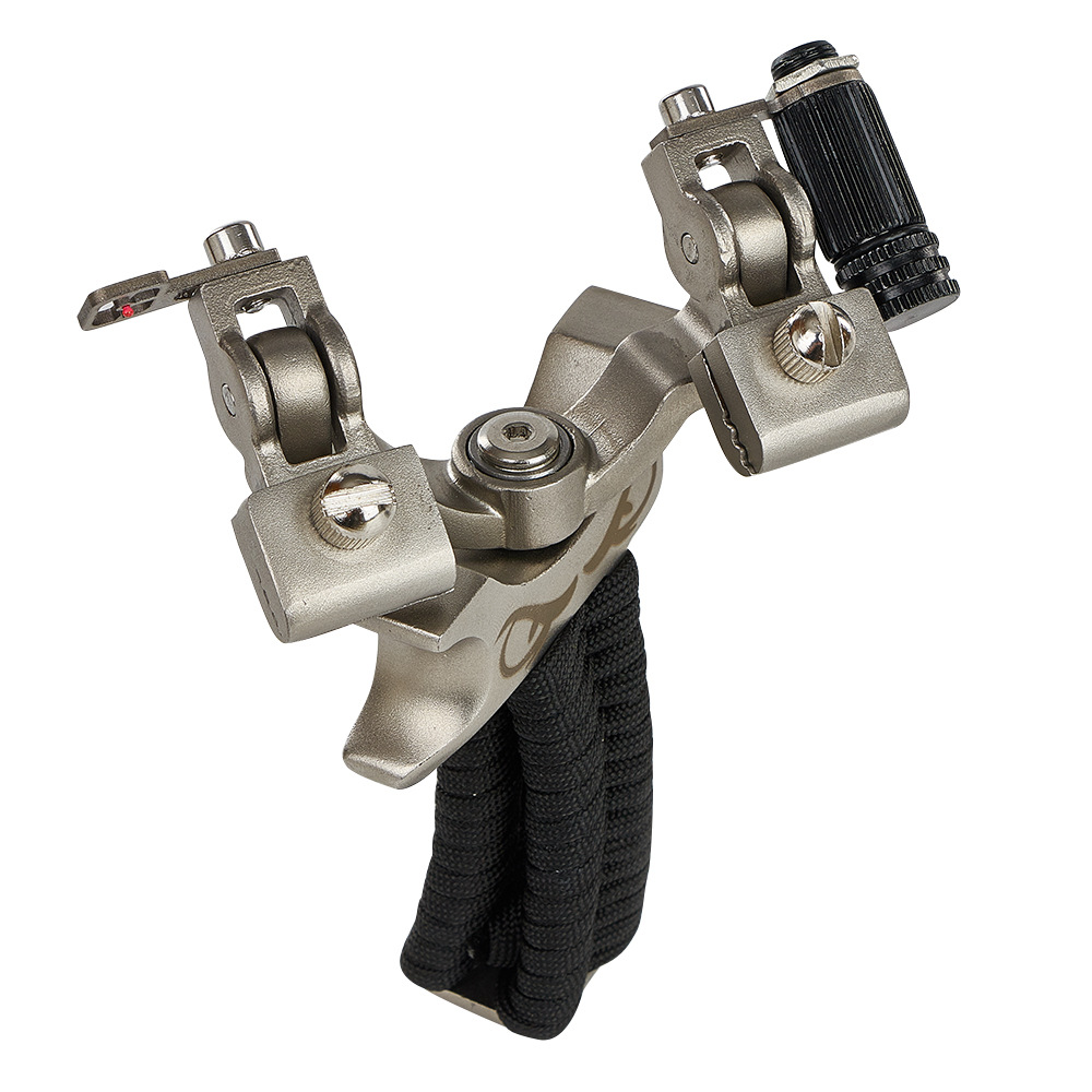 huwairen直供 旋转飞鹰弹弓 不锈钢旋转弓门专业户外射击弹弓