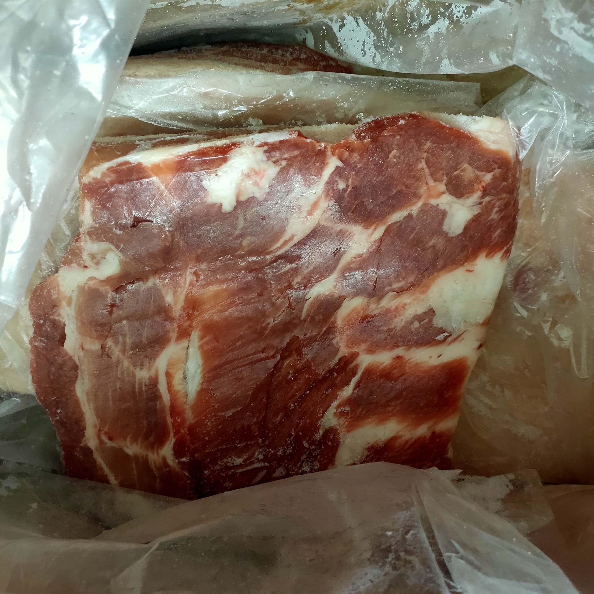 双汇带皮五花肉a级商用五花猪肉20斤带皮猪肉 冻品大五花肉生猪肉