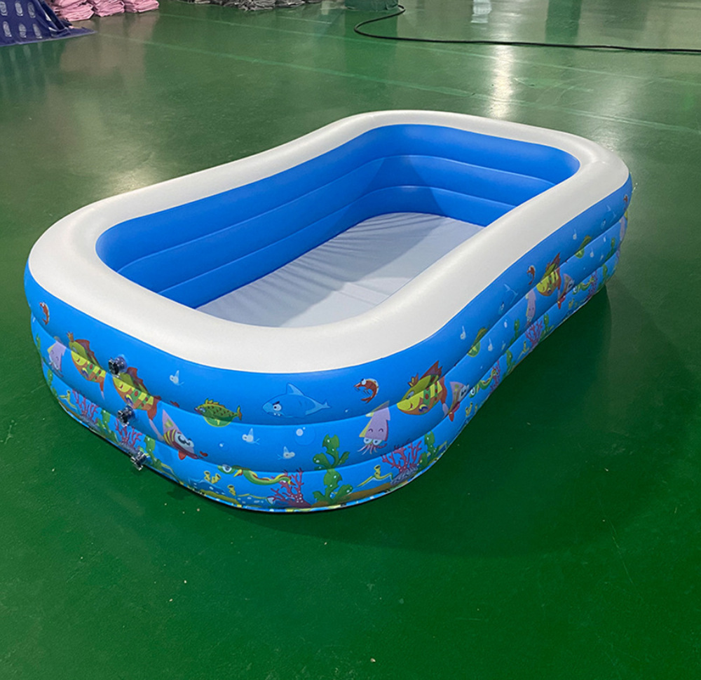 pvc充气水池充气螃蟹水池方形儿童洗澡钓鱼游泳池