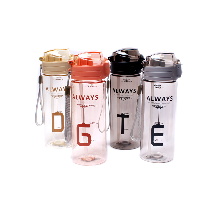 Sports Cup with Straw Large Capacity Cup Bounce Silicone Suction Nozzle Water Cup Adult Student Water Bottle Fitness Kettle Wholesale