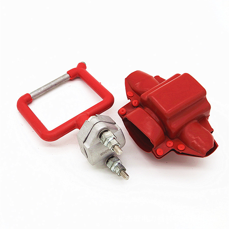 电力金具接地线夹三色绝缘接地线夹绝缘接地环地线夹线路配电卡线