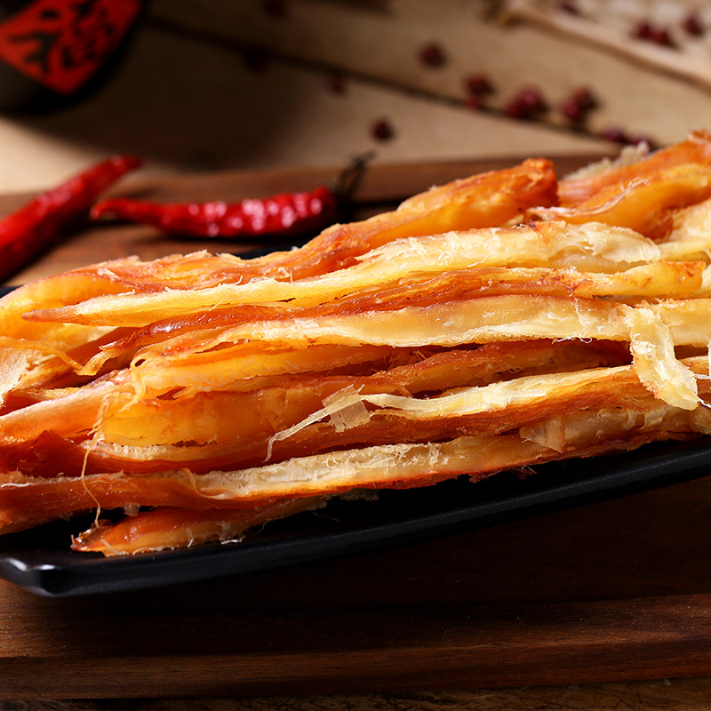 批发代发 炭烤手撕鱿鱼条250g/袋 休闲海鲜零食原味碳烤鱿鱼丝