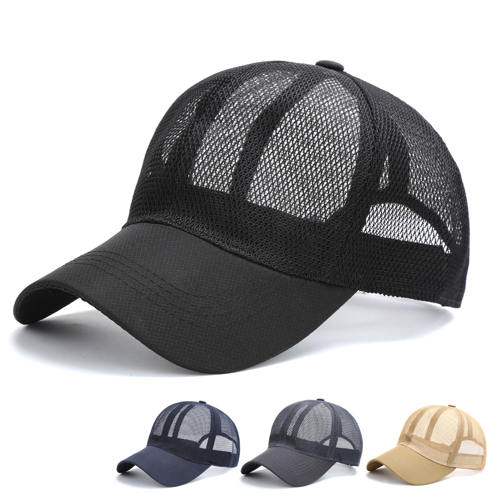 Hat Men's Summer Thin Sunshade Mesh Sun Hat Outdoor Sports Sun Protection Breathable Fishing Baseball Peaked Cap Women