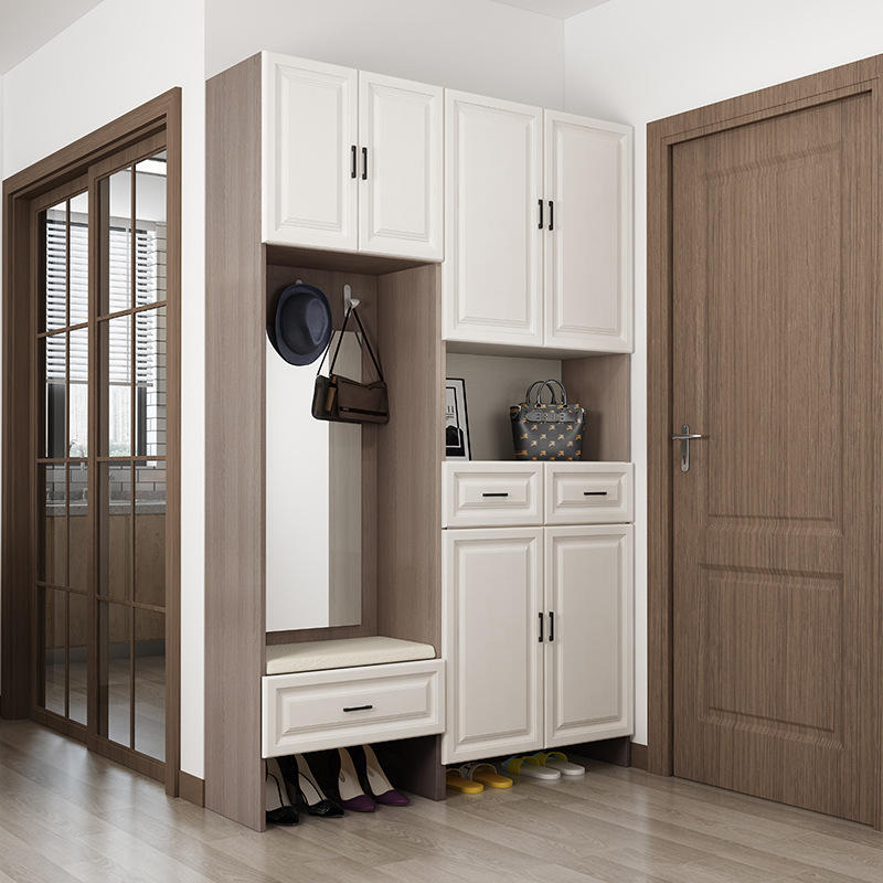 入户进门整体鞋柜玄关柜 一体门厅柜屏风隔断柜家用门口到顶