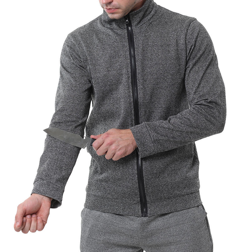 5级防割针织裁剪拉链卫衣款防割服 款式多样 防割防砍野外防护服