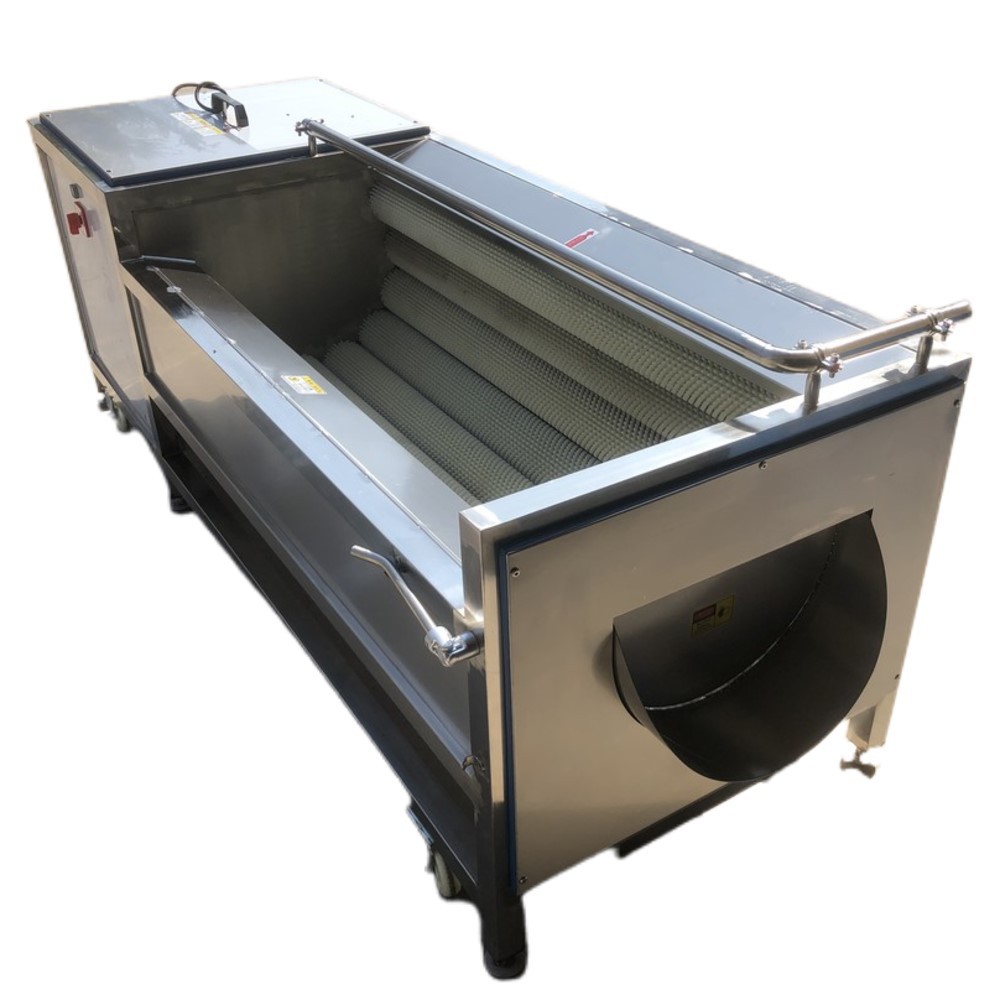 供应 毛刷去皮机 9辊毛刷清洗机 皓轩制造 土豆脱皮机