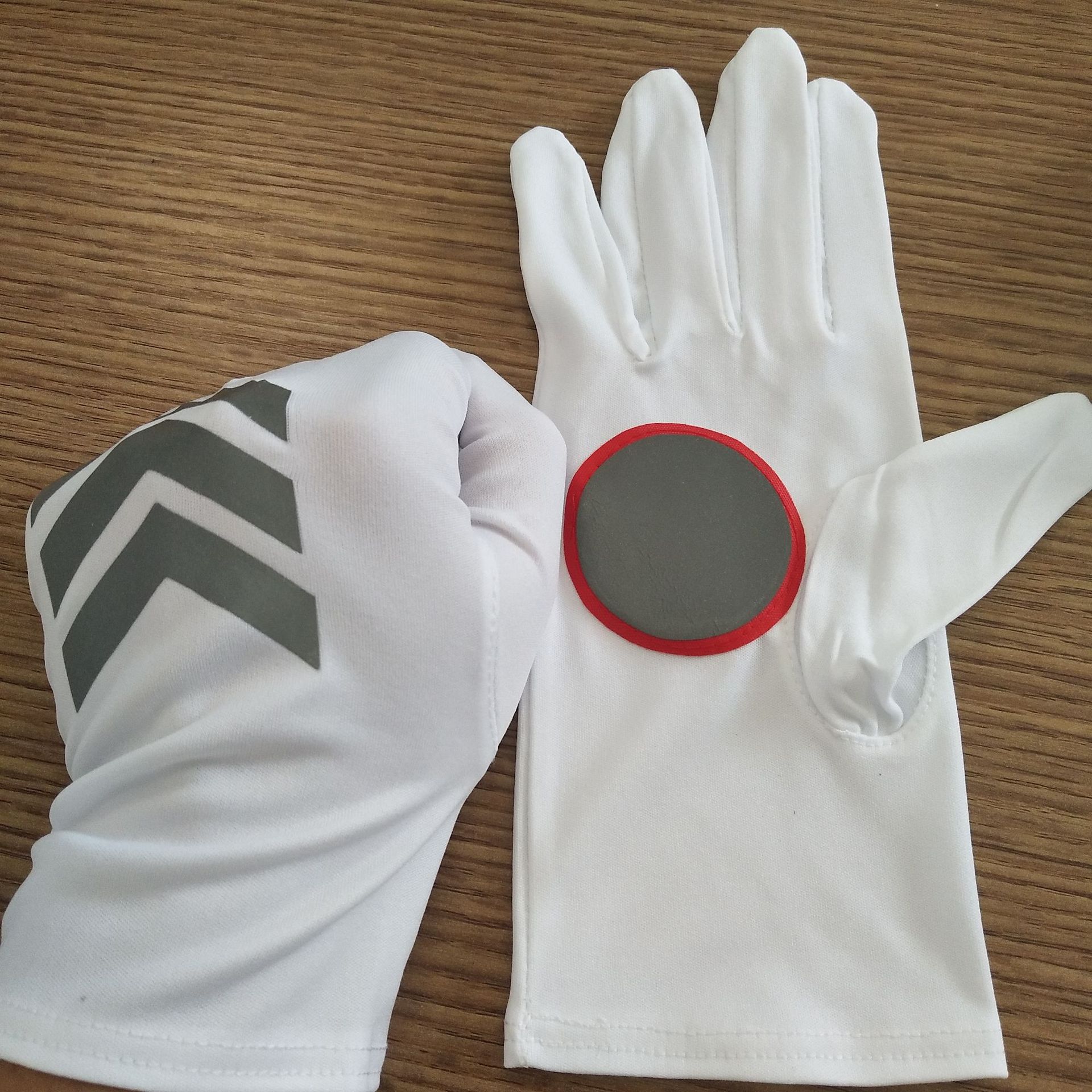 豪杰防护厂家直销交通指挥男女白手套保安指挥夏季白布薄款手套