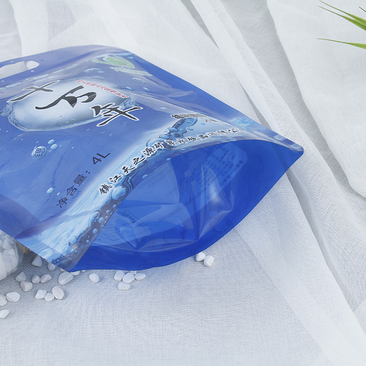 厂家定做矿泉水包装袋 高阻隔性饮用水自立自封袋 4l活素水铝箔袋