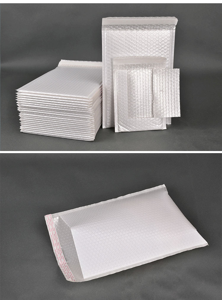 哑光珠光膜气泡袋白色气泡信封袋服装快递袋防水气泡膜打包袋定制