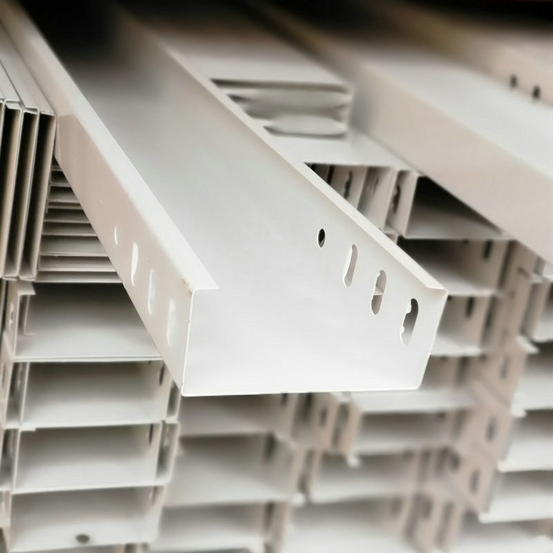 白色槽式大跨距桥架100*50 防火电缆桥架 电线槽镀锌槽式桥架
