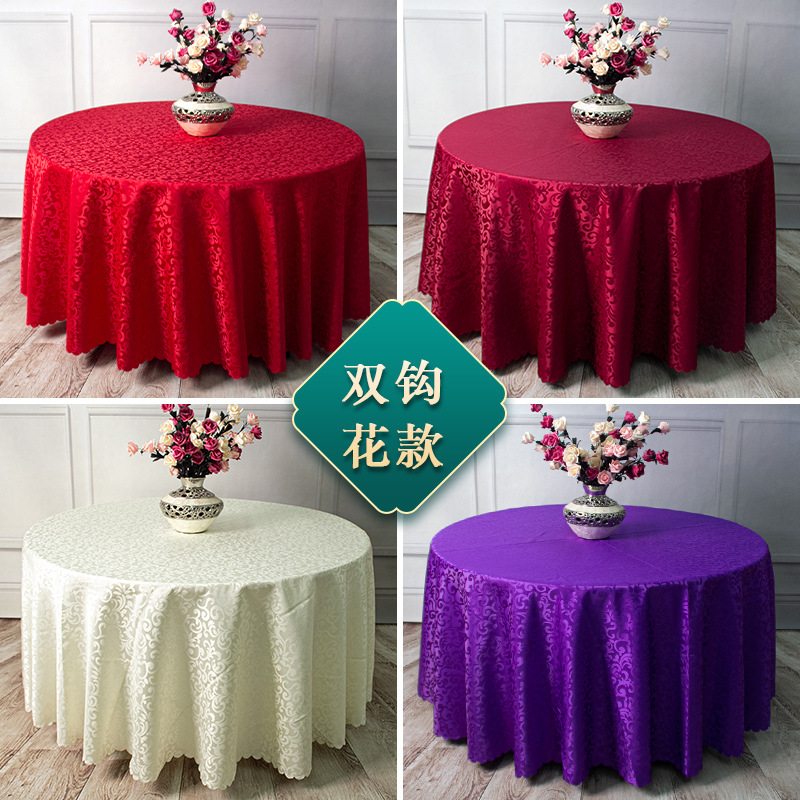 Hotel Tablecloth Hotel Tablecloth Hotel Tablecloth Restaurant round Tablecloth Table Cloth Jacquard Tablecloth Double Hook Single Hook