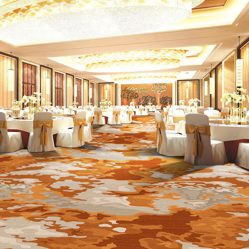 酒店地毯宴会厅ktv包厢印花地毯满铺工程阻燃b1防火拼接 地垫现货