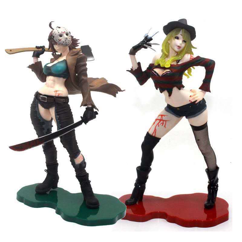 动漫美少女 猛鬼街 弗莱迪大战杰森 女版 手办摆件模型玩偶-阿里巴巴