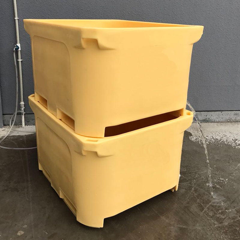 定制300l滚塑海产品水产加工食品保温箱周转车间和运输使用保温箱