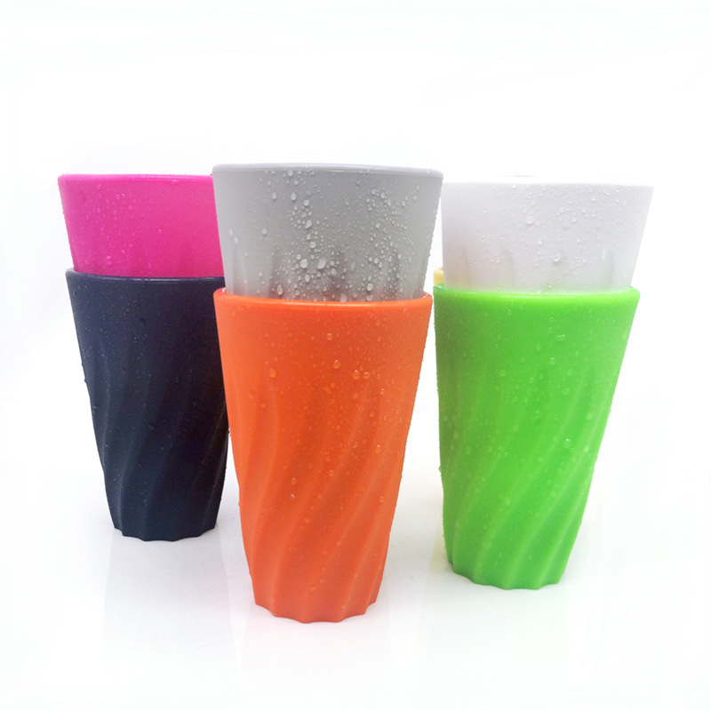 新款杯子硅胶水杯活动礼品水杯跨境亚马逊圣诞礼物厂家定制logo