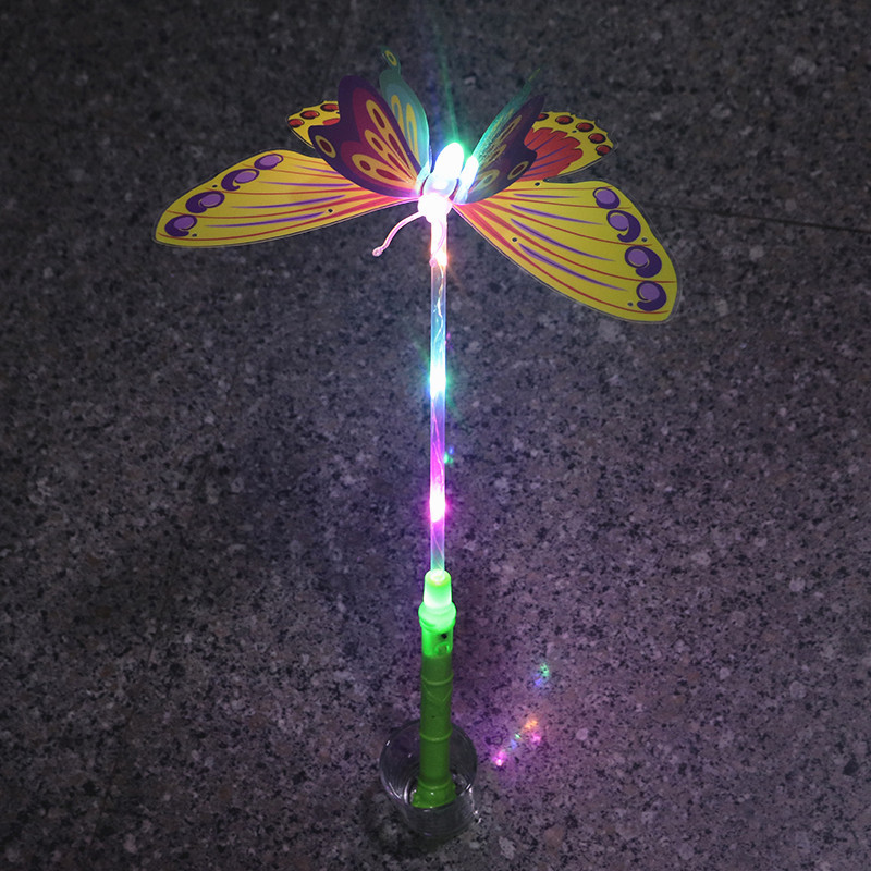 发光蝴蝶棒 七彩闪光双层蝴蝶棒子夜市地摊广场热卖货源玩具批发