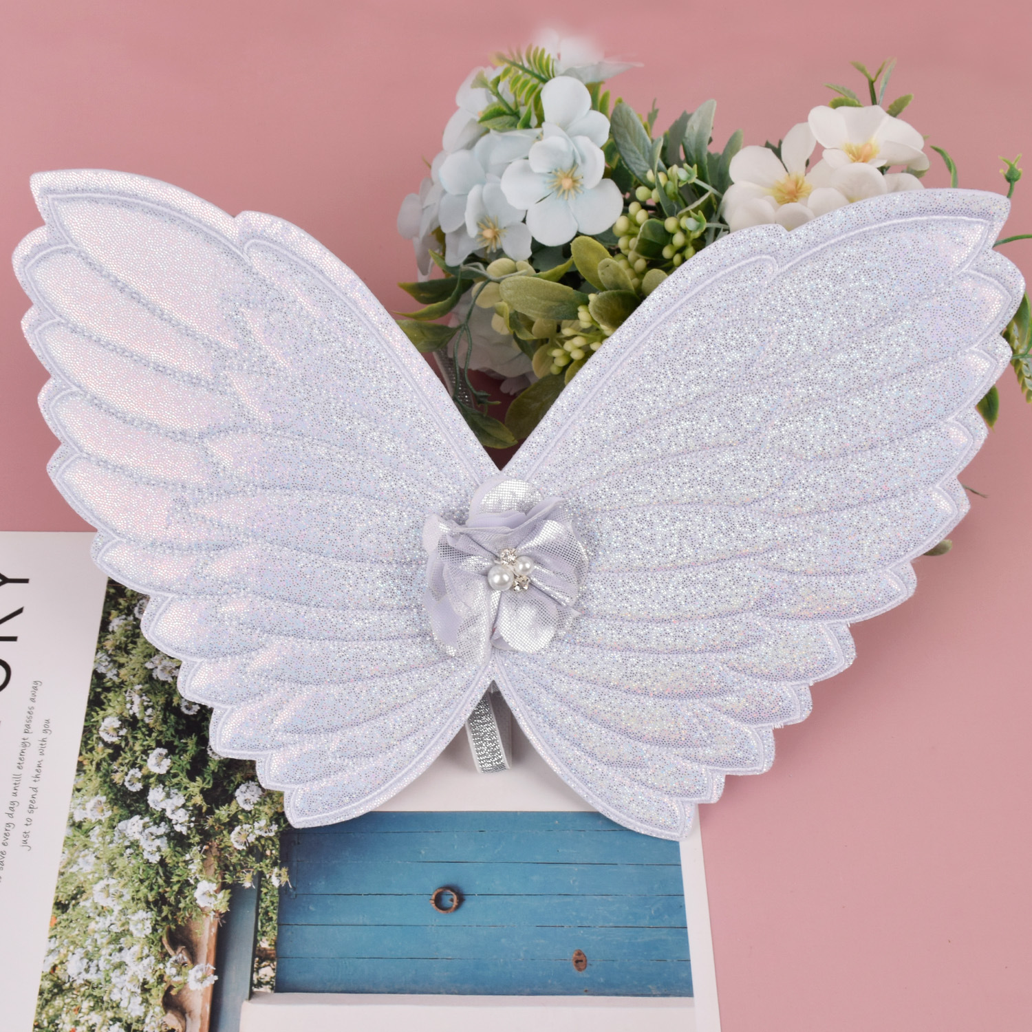 5色ins韩风跨境天使翅膀 2020可爱儿童演出道具 渐变彩色蝴蝶翅膀