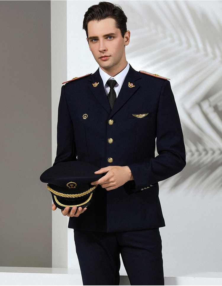 铁路制服套装男高铁动车火车乘务服装铁路工装列车员铁路学校制服