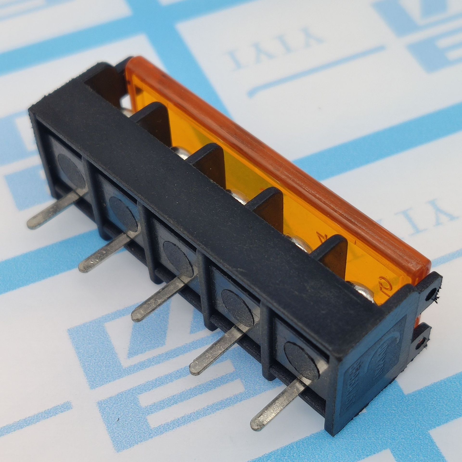 栅栏式接线端子 hb9500 间距9.5mm 大电流 5位5排 带黄盖-阿里巴巴